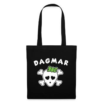 Piratin Dagmar Design für Mädchen und Frauen - Stoffbeutel - Schwarz - Vorne