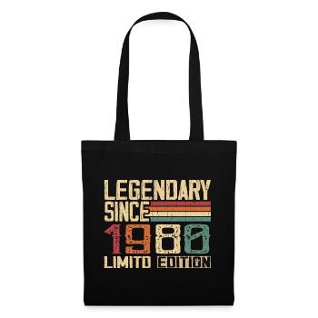 Original 1980 Vintage Cadeau D’anniversaire 1980 - Sac en tissu - noir - Devant