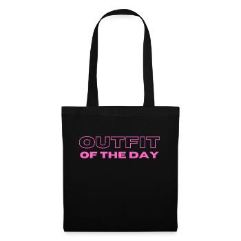 Outfit of the day pink - Tote Bag - black - Front
