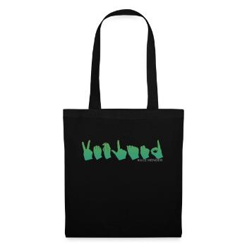 Hand alphabet Vetland green gradient 2 - Tote Bag - black - Front
