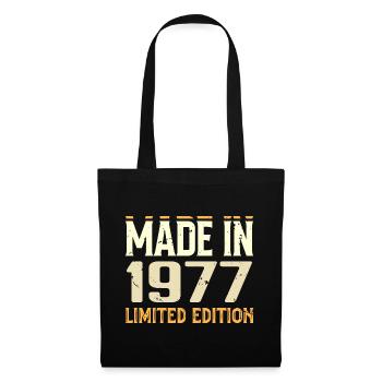 Tolles 1977 Geburtstagsgeschenk seit 1977 Retro - Stoffbeutel - Schwarz - Vorne