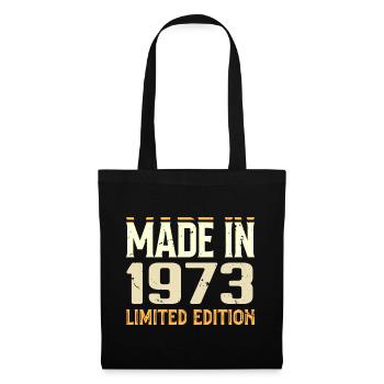 Tolles 1973 Geburtstagsgeschenk seit 1973 Retro - Stoffbeutel - Schwarz - Vorne