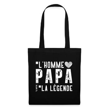 papa l'homme, le mythe, la légende - Sac en tissu - noir - Devant