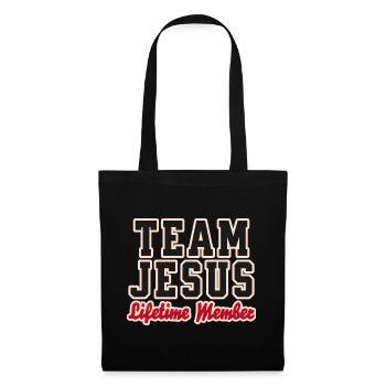 Team Jesus Lifetime Member Design - Stoffbeutel - Schwarz - Vorne