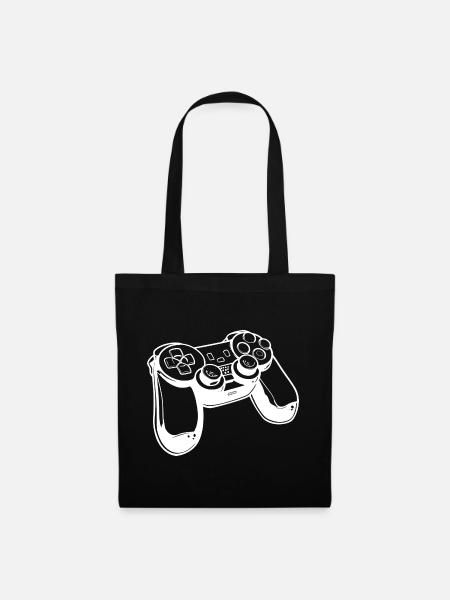 Game Controller Skizze - Stoffbeutel - Schwarz