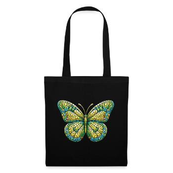 Mosaic Butterfly: Unique Insect Art - Tote Bag - black - Front