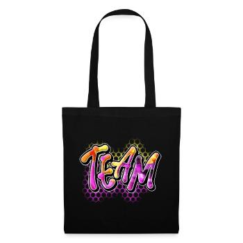 équipe - Sac en tissu - noir - Devant