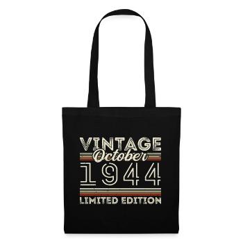 Oktober 1944 Geburtstag October 1944 Birthday Gift - Tote Bag - black - Front
