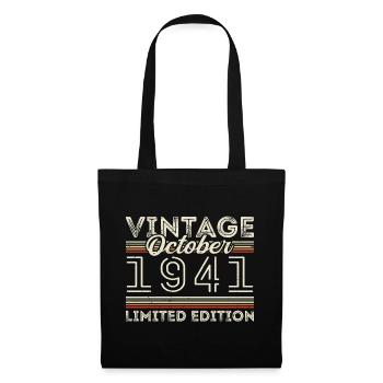Oktober 1941 Geburtstag October 1941 Birthday Gift - Tote Bag - black - Front