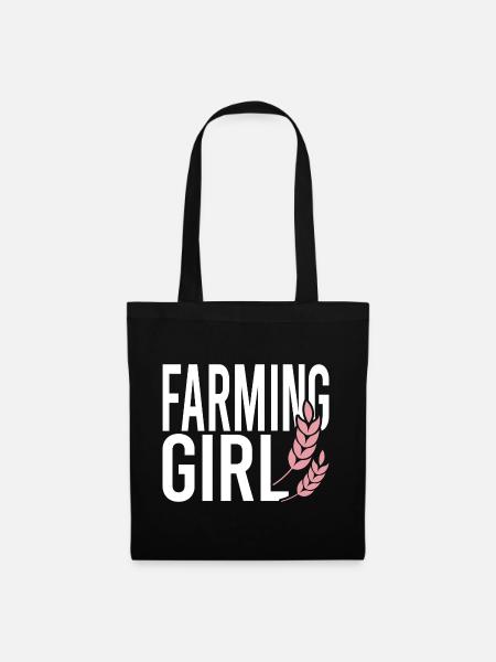 Farming Girl - Stoffbeutel - Schwarz