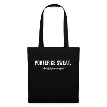 Wearing this sweatshirt is already making an effort - humor - Tote Bag - black - Front