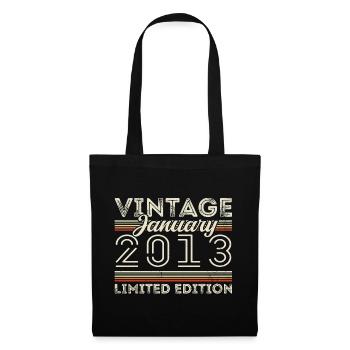 January 2013 Vintage 2013 - Birthday January 2013 - Tote Bag - black - Front