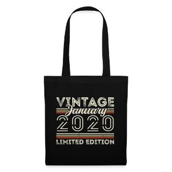 January 2020 Vintage 2020 - Birthday January 2020 - Tote Bag - black - Front