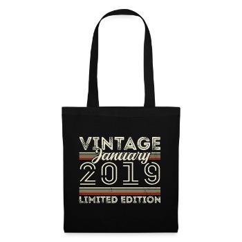 January 2019 Vintage 2019 - Birthday January 2019 - Tote Bag - black - Front