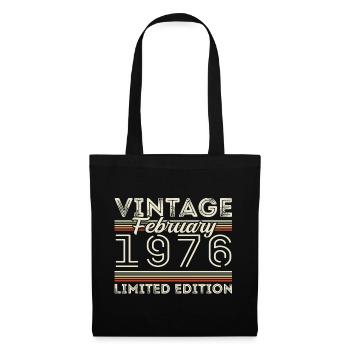 Février 1976 Cadeau d’anniversaire - Février 1976 - Sac en tissu - noir - Devant