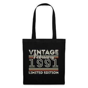 Février 1991 Cadeau d’anniversaire - Février 1991 - Sac en tissu - noir - Devant