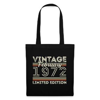 Cadeau d’anniversaire de février 1972 - Février 1972 - Sac en tissu - noir - Devant