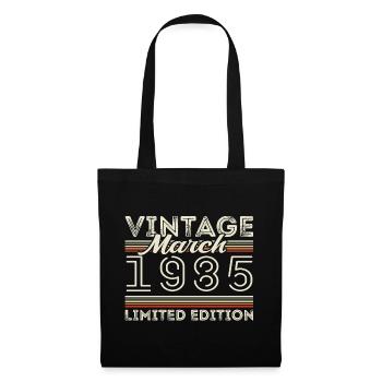 March 1985 Vintage 1985 Birthday Gift March - Tote Bag - black - Front