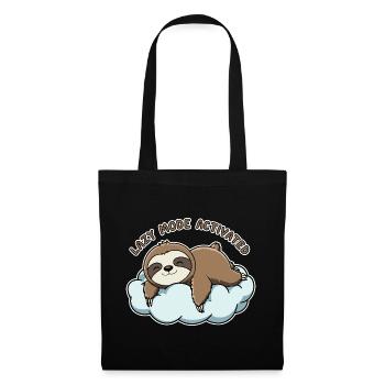Paresseux endormi - Sac en tissu - noir - Devant