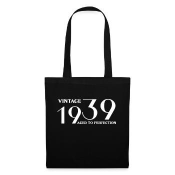 Vintage 1939 aged to perfection - Tote Bag - black - Front
