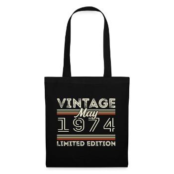 Mai 1974 Anniversaire 1974, Légendaire depuis mai 1974 - Sac en tissu - noir - Devant