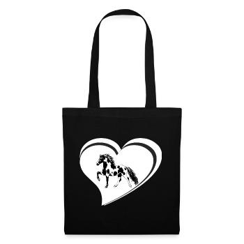 Noble escargot de cheval islandais à Tölt dames filles - Sac en tissu - noir - Devant