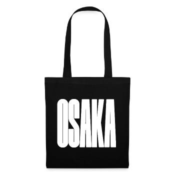 Osaka - Japan Stadt Fette Typografie - Stoffbeutel - Schwarz - Vorne