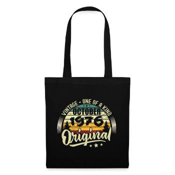 Cadeau Anniversaire Octobre 1976 - Sac en tissu - noir - Devant