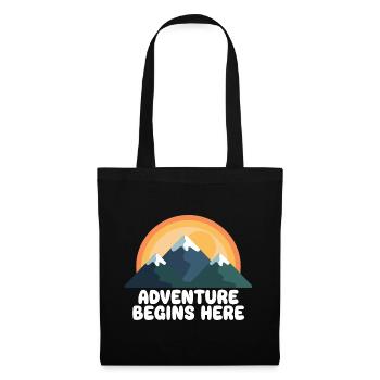 Adventure Mountain Peak Sunset - Tote Bag - black - Front