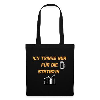 Je ne bois que pour les statistiques - Sac en tissu - noir - Devant