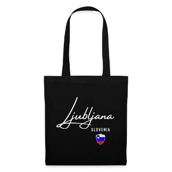 Ljubljana Slovenia, minimalist elegant design - Tote Bag - black - Front