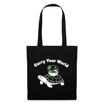 Glass Dome Turtle World in Shell - Tote Bag - black - Front