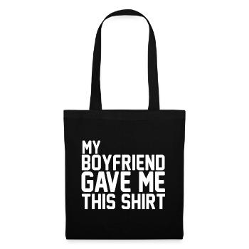 Mon copain m’a offert ce t-shirt en cadeau de couple - Sac en tissu - noir - Devant