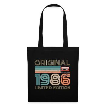 40 ans 40e Anniversaire 1986 Original Vintage - Sac en tissu - noir - Devant
