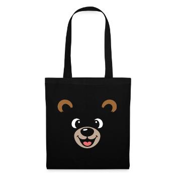 Bear | Big Face Costume Carnival Disguise - Tote Bag - black - Front