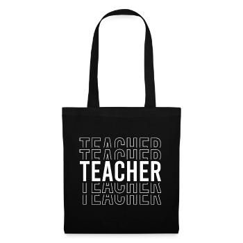 Teacher Typography - Tote Bag - black - Front