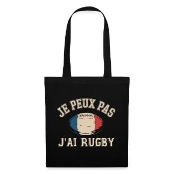 I can't I have rugby - Tote Bag - black - Front