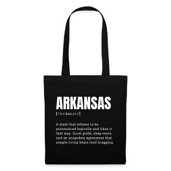 Arkansas Bold State Pride - Stoffbeutel - Schwarz - Vorne