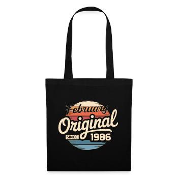 Février 1986 Cadeau d’anniversaire Février 1986 - Sac en tissu - noir - Devant