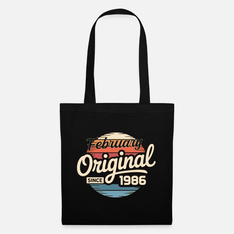 Februar 1986 Geburtstagsgeschenk Februar 1986 - Stoffbeutel - Schwarz