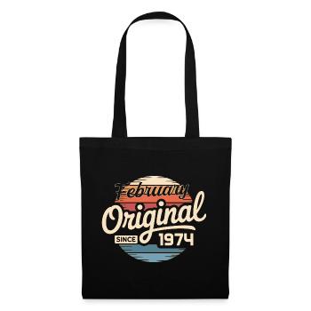 Février 1974 Cadeau d’anniversaire Février 1974 - Sac en tissu - noir - Devant
