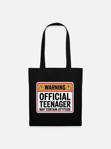 Teenager - Stoffbeutel - Schwarz