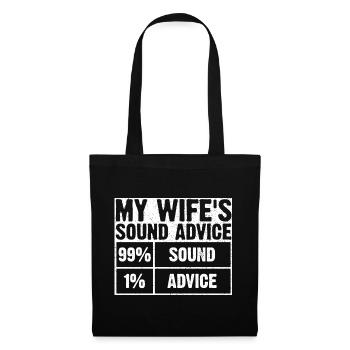 My Wife's Sound Advice Graphic Tee - Tote Bag - black - Front