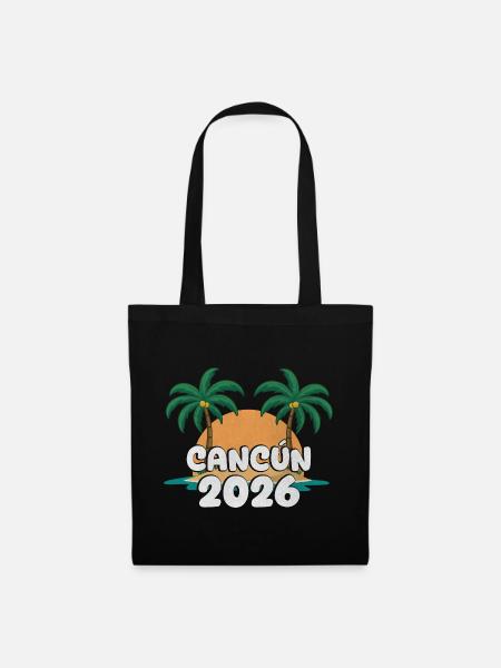 Cancun 2026 - Stoffbeutel - Schwarz