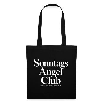 Sonntags Angel Club und an den anderen sechs Tagen - Stoffbeutel - Schwarz - Vorne