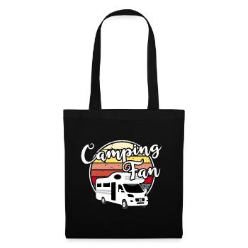 Camping Fan Wohnmobil Camper  - Stoffbeutel - Schwarz - Vorne