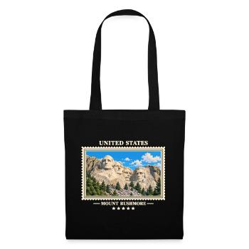 Vereinigte Staaten Mount Rushmore Vintage Marke - Stoffbeutel - Schwarz - Vorne