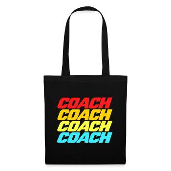 Coach - Trainer - Training - Sport - Geschenkidee - Stoffbeutel - Schwarz - Vorne