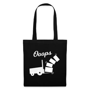 Oops Kippender Lastwagen Design - Stoffbeutel - Schwarz - Vorne