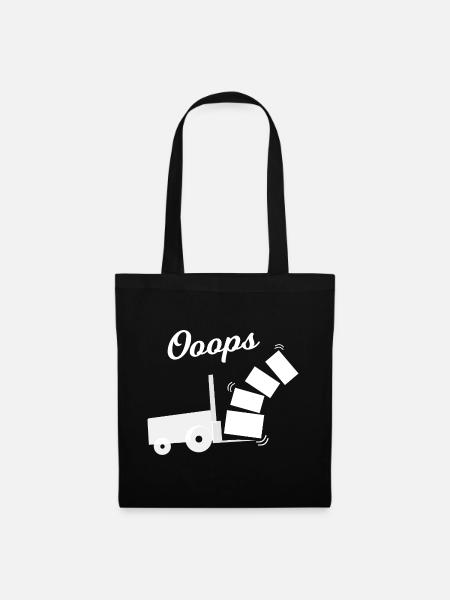Oops Kippender Lastwagen Design - Stoffbeutel - Schwarz